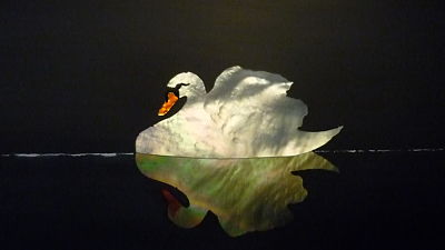 swan lake, swan inlay art